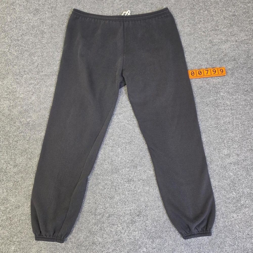 90s Vintage Hanes Her Way Black Sweatpants, Size Medium. Repaired Hole.